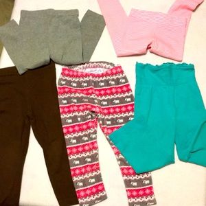 ❤️ buy 1 get 1 ❤️ 5 pair 3t leggings GUC,